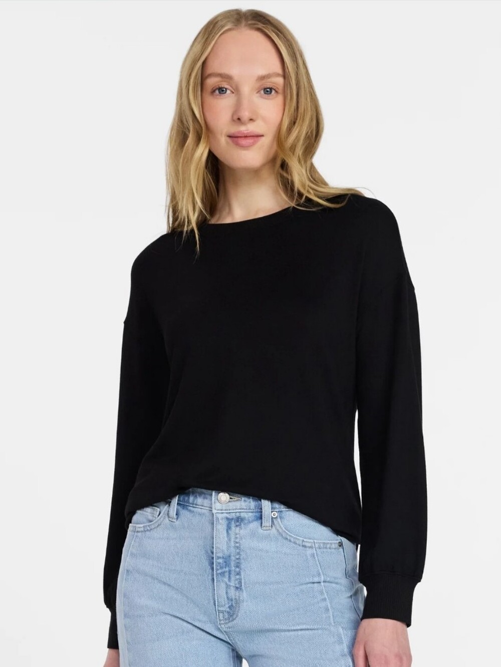 Super Soft French Terry Long Sleeve Tunic Top SMALL NWT